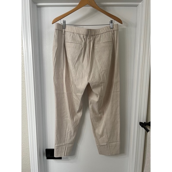 J.Jill Modern Linen Stretch Slit Hem Pants Size L in Flex - Picture 9 of 13